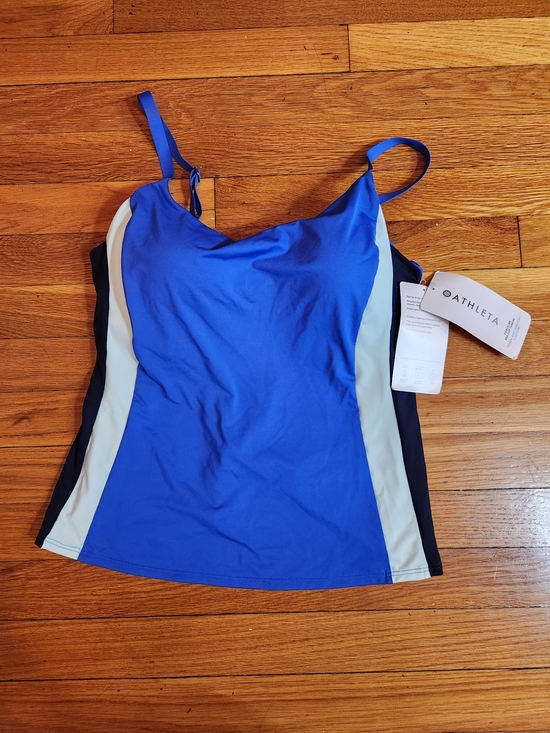 Athleta Other - Athleta Blue & Cream Colorblock Tank Top NWT Size 36B/C